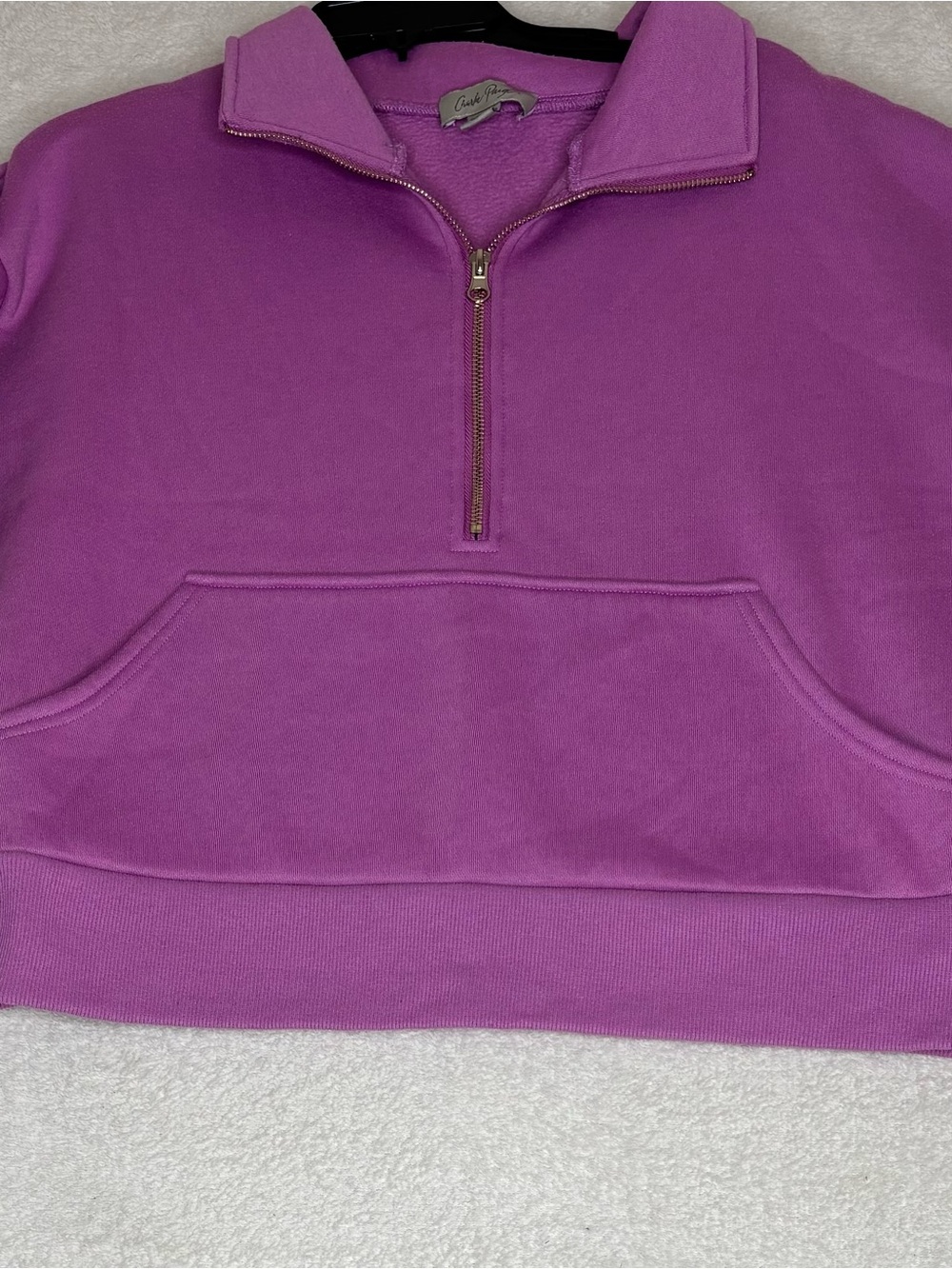 Cherokee Lavender Half-Zip Cowl Pullover